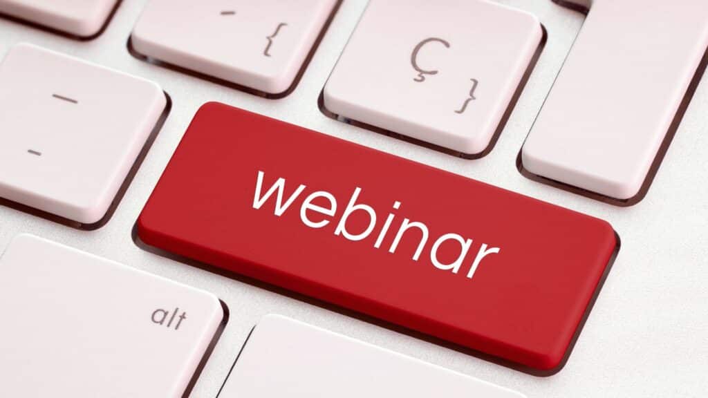 Illustrasjons tegning av en webinar-knapp