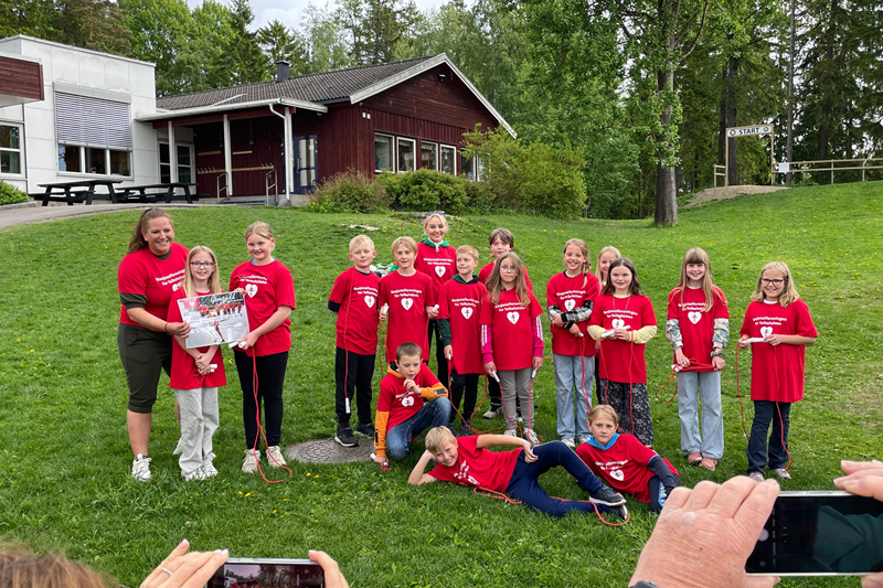 Vinnerne av hoppetaukonkurransen, Hopp for hjertet, 2022 4. klasse på Galleberg skole.